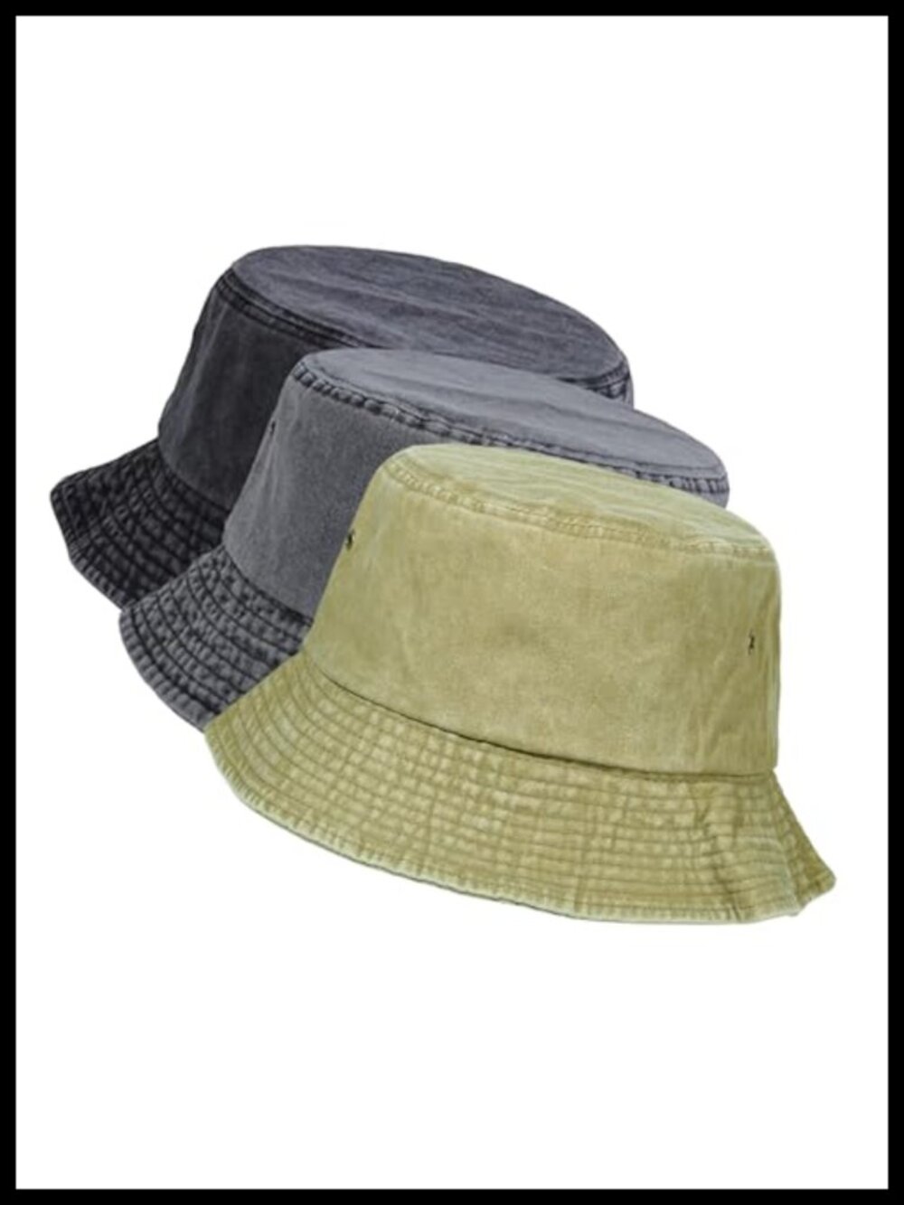 Packable 100% Cotton Bucket Hat Women Men Sun Protection